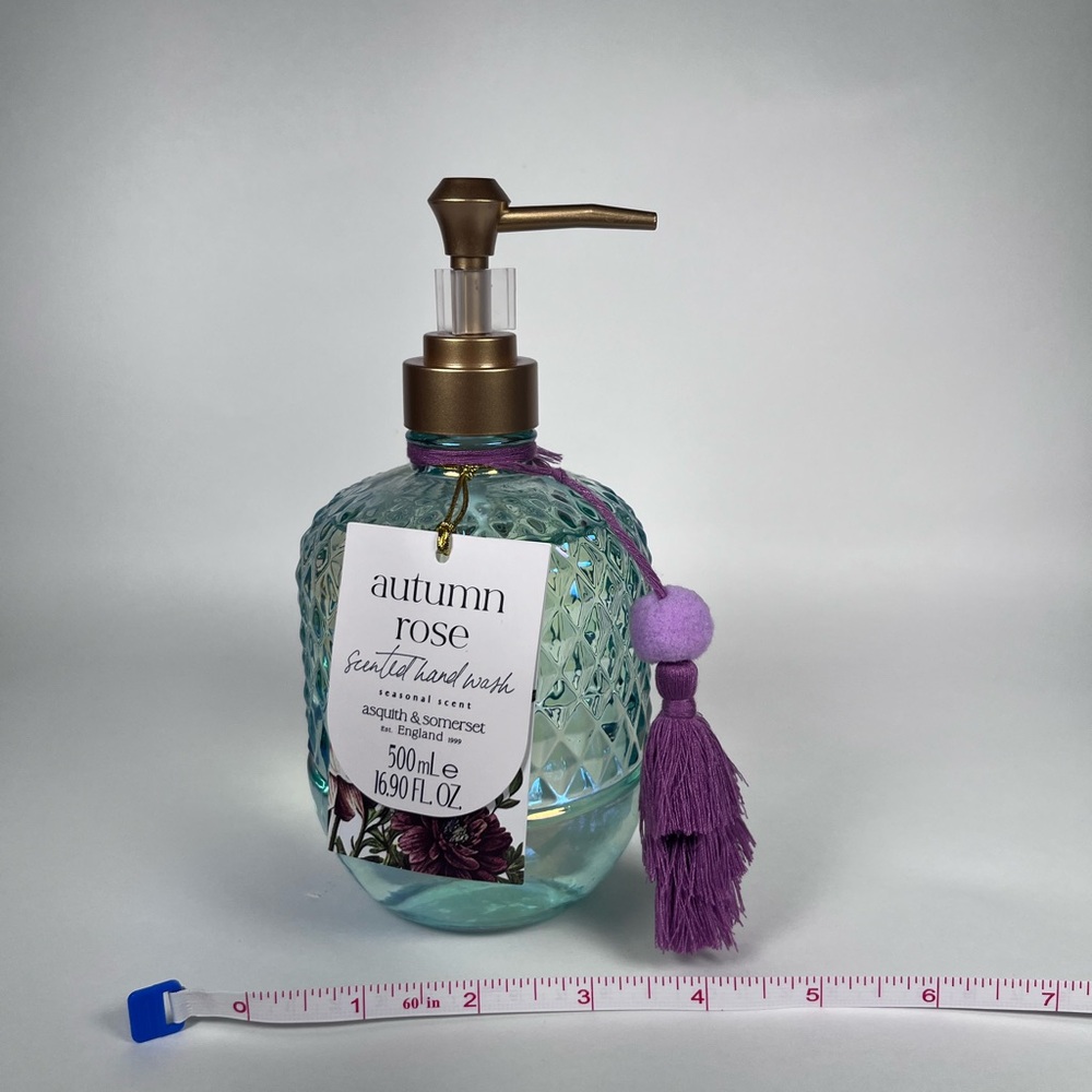 Asquith & Somerset Autumn Rose Hand Wash Glass Bottle - Picture 2 of 4